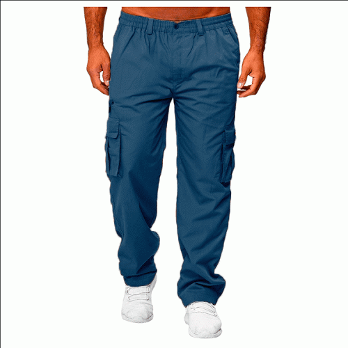 Men's Casual Multi-pocket Loose Straight Cargo Pants